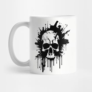 splash ink skull Mug